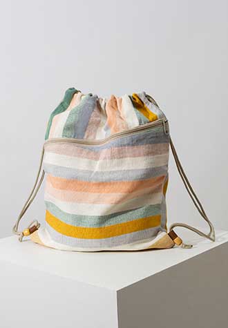 SHIN+NA® Reversible Canvas Bucket Bag